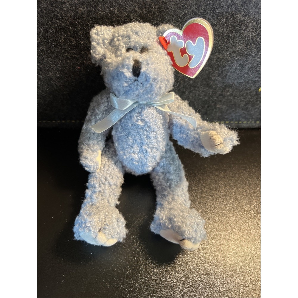 Ty Beanie Bear BLUEBERRY - Something New & Old 1993 NWT